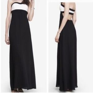 Black & white cut out maxi dress